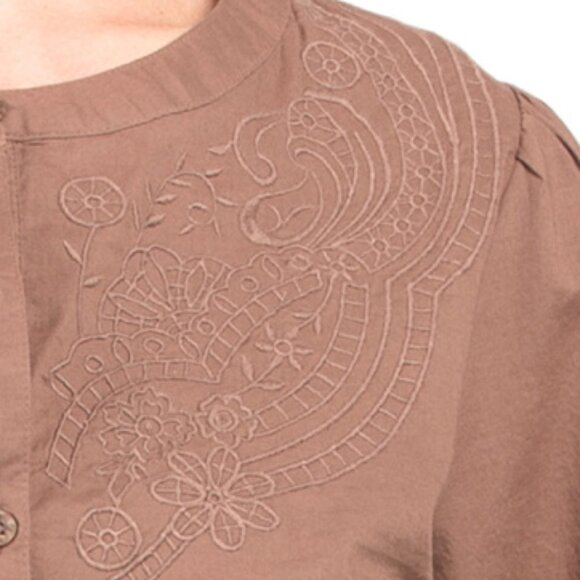 LUCKY BRAND Long Sleeve Button Down Blouse - Picture 3 of 3